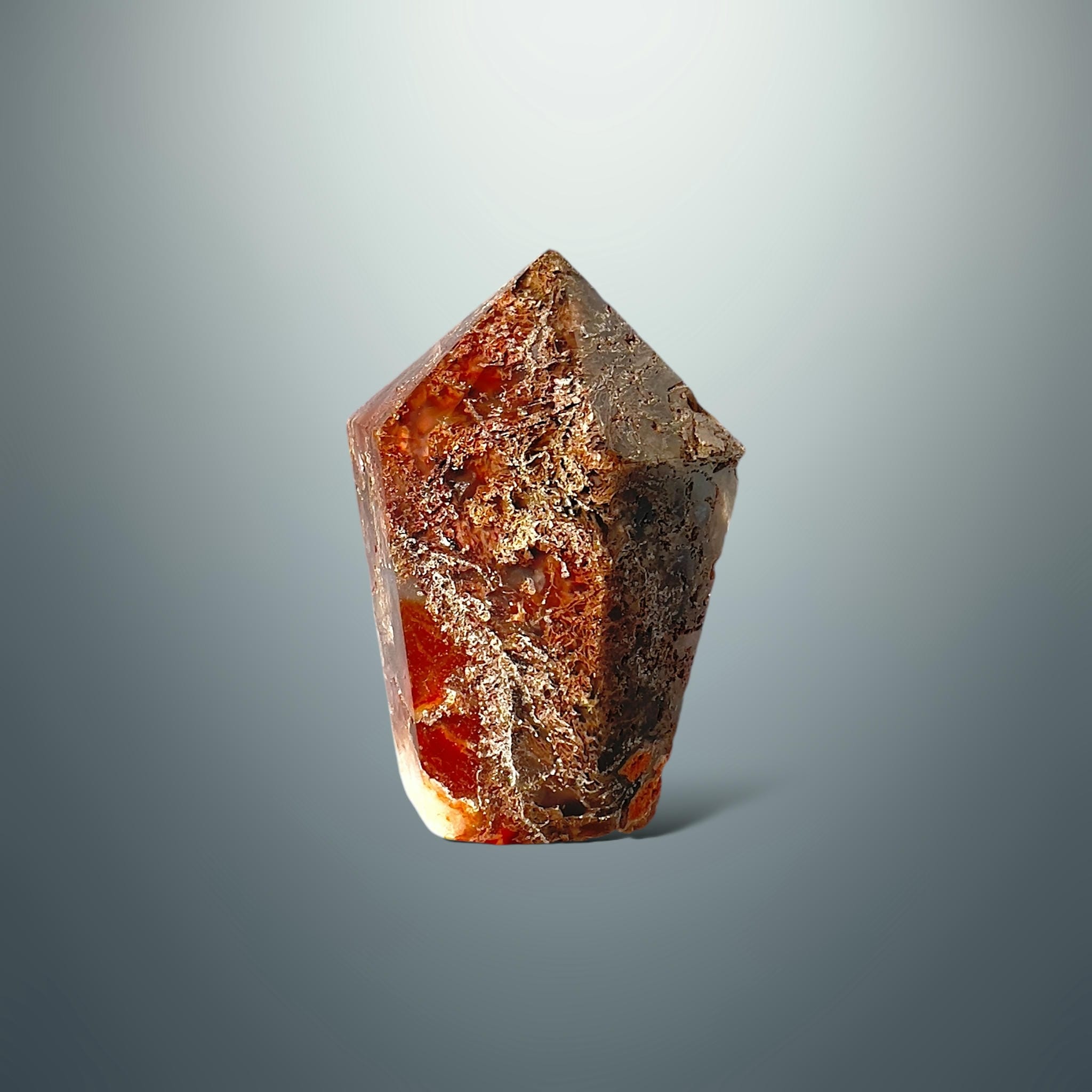 #piezas únicas_punta ágata musgo roja 9