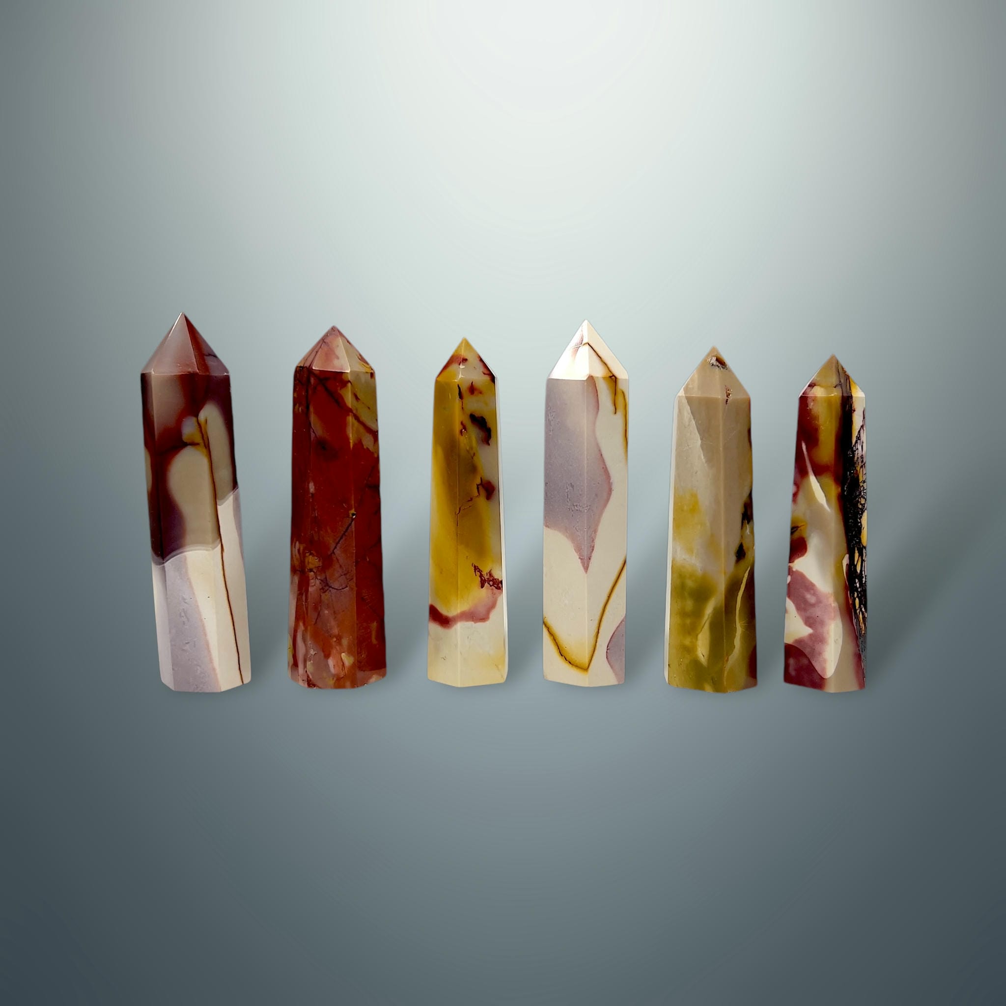 Mookaita (Jaspe Australiano) en Torre Hexagonal