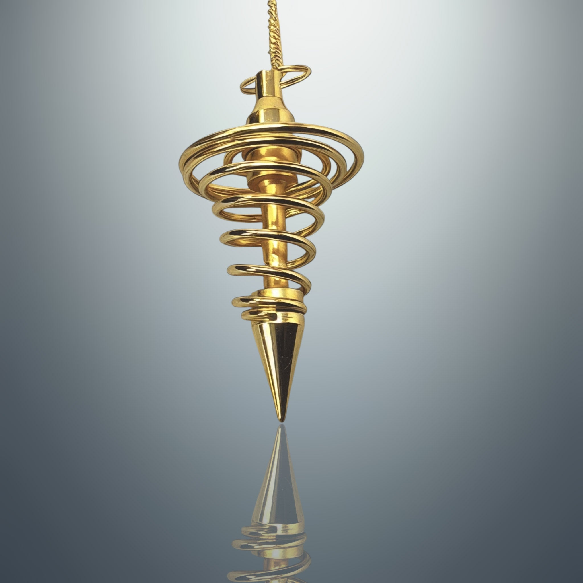 Péndulo Espiral - Metal Dorado