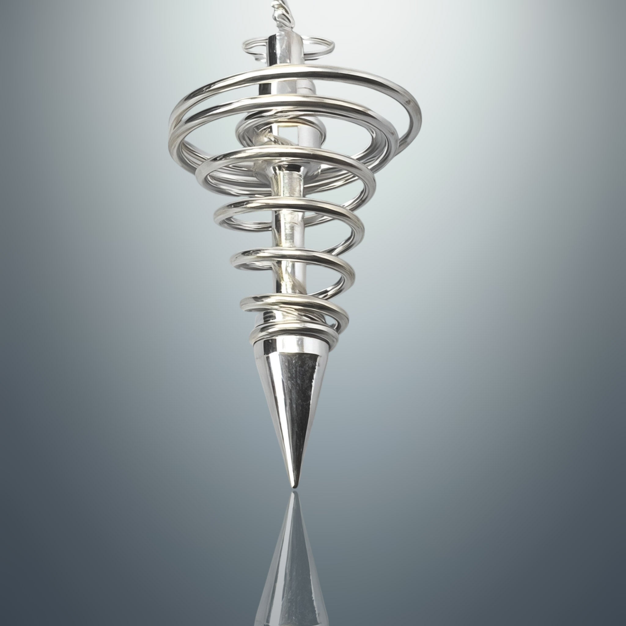 Péndulo Espiral - Metal Plateado